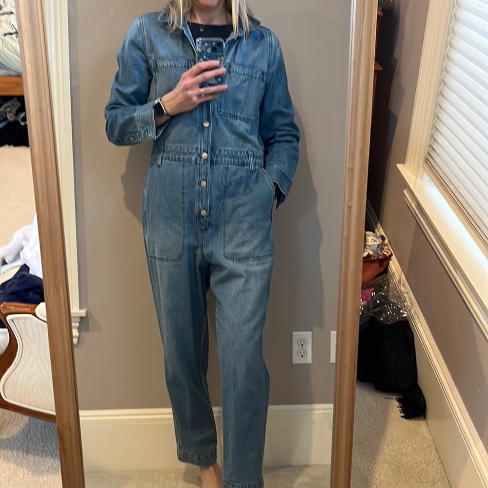 Madewell Blue Denim Jumpsuit